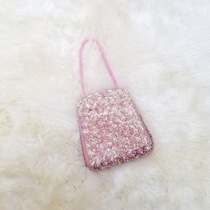 Vintage Pink Beaded Clutch Purse